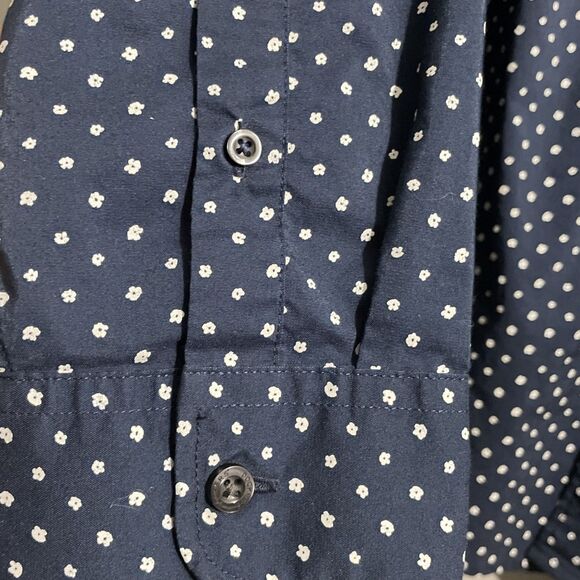 Dockers Men’s Classic Fit Long Sleeve Button Down Shirt XL Blue Floral Print - Picture 4 of 16